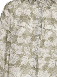 Brunello Cucinelli Brunello Cucinelli Leaf-Print Silk Shirt