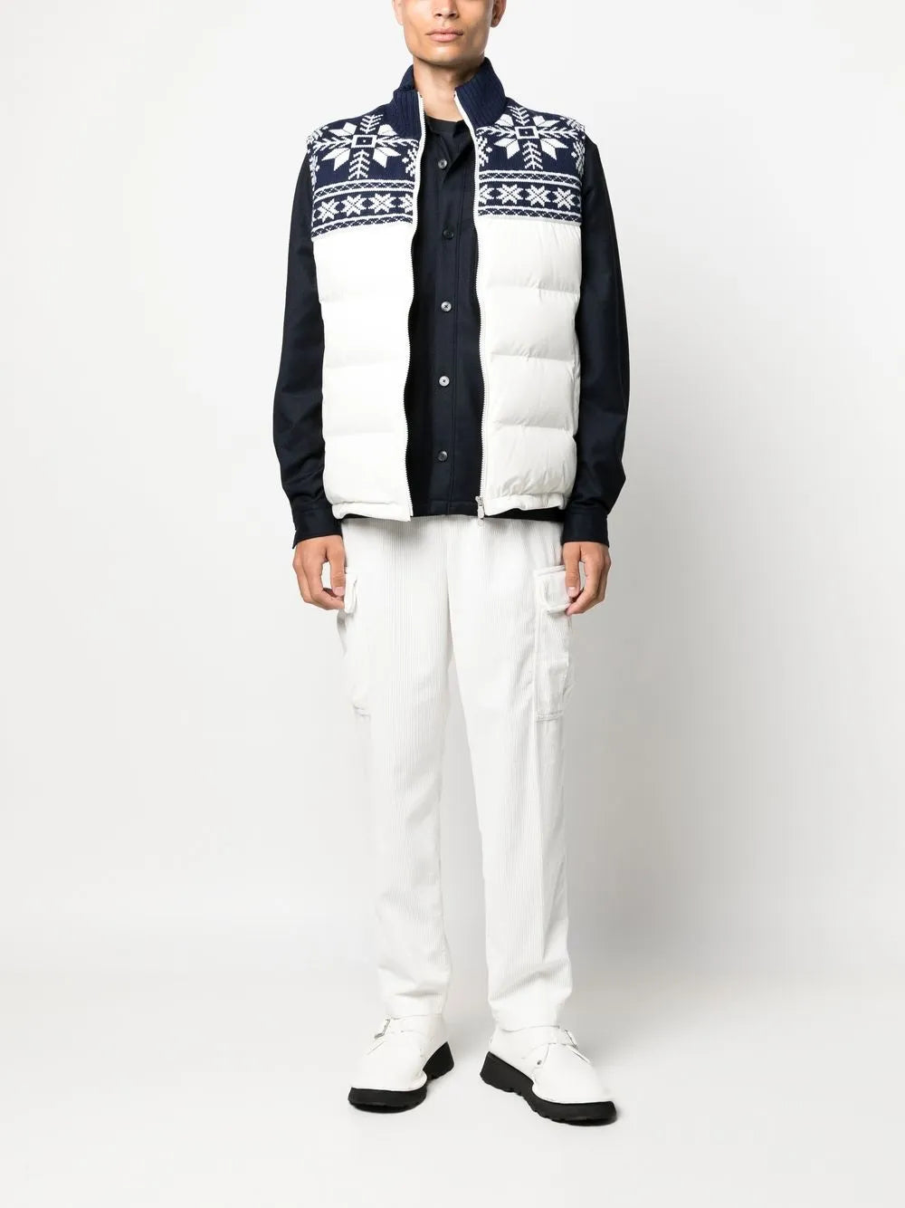 Brunello Cucinelli Brunello Cucinelli Fair Isle Panelled Gilet