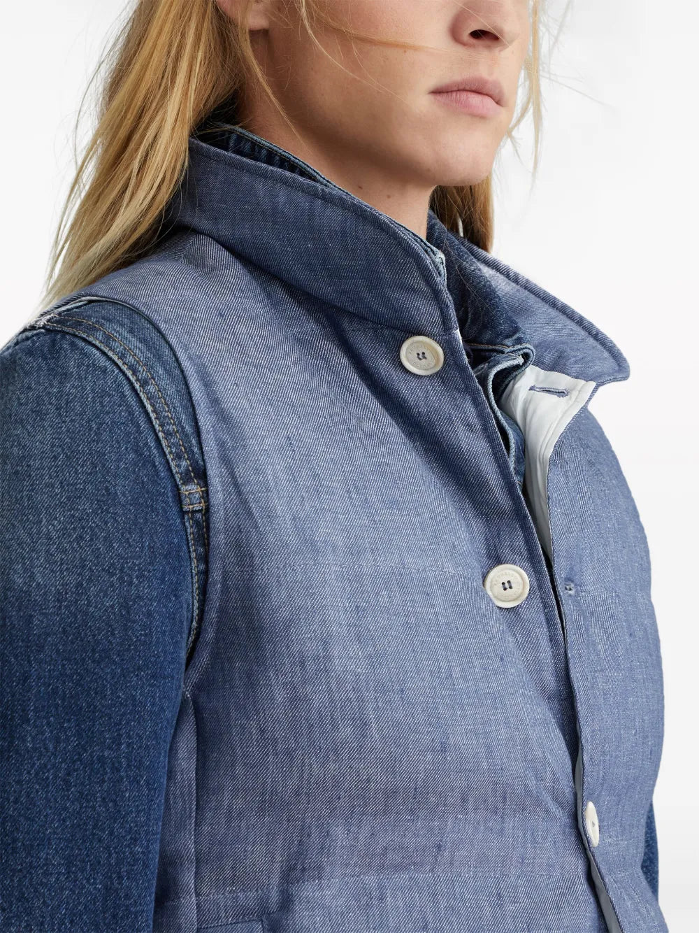Brunello Cucinelli Padded Linen Gilet