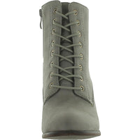 Womens Faux Suede Block Heel Ankle Boots