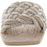 Zeal Womens Braided Embellished Slide Sandals