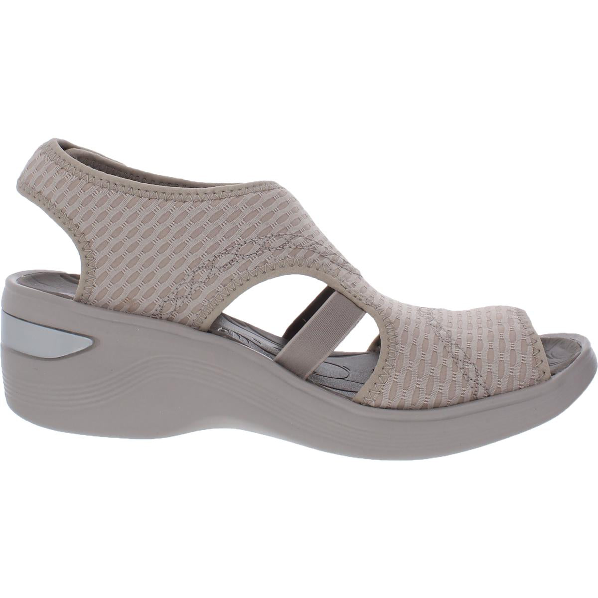 Dream Womens Contrast Trim Slingback Wedge Sandals