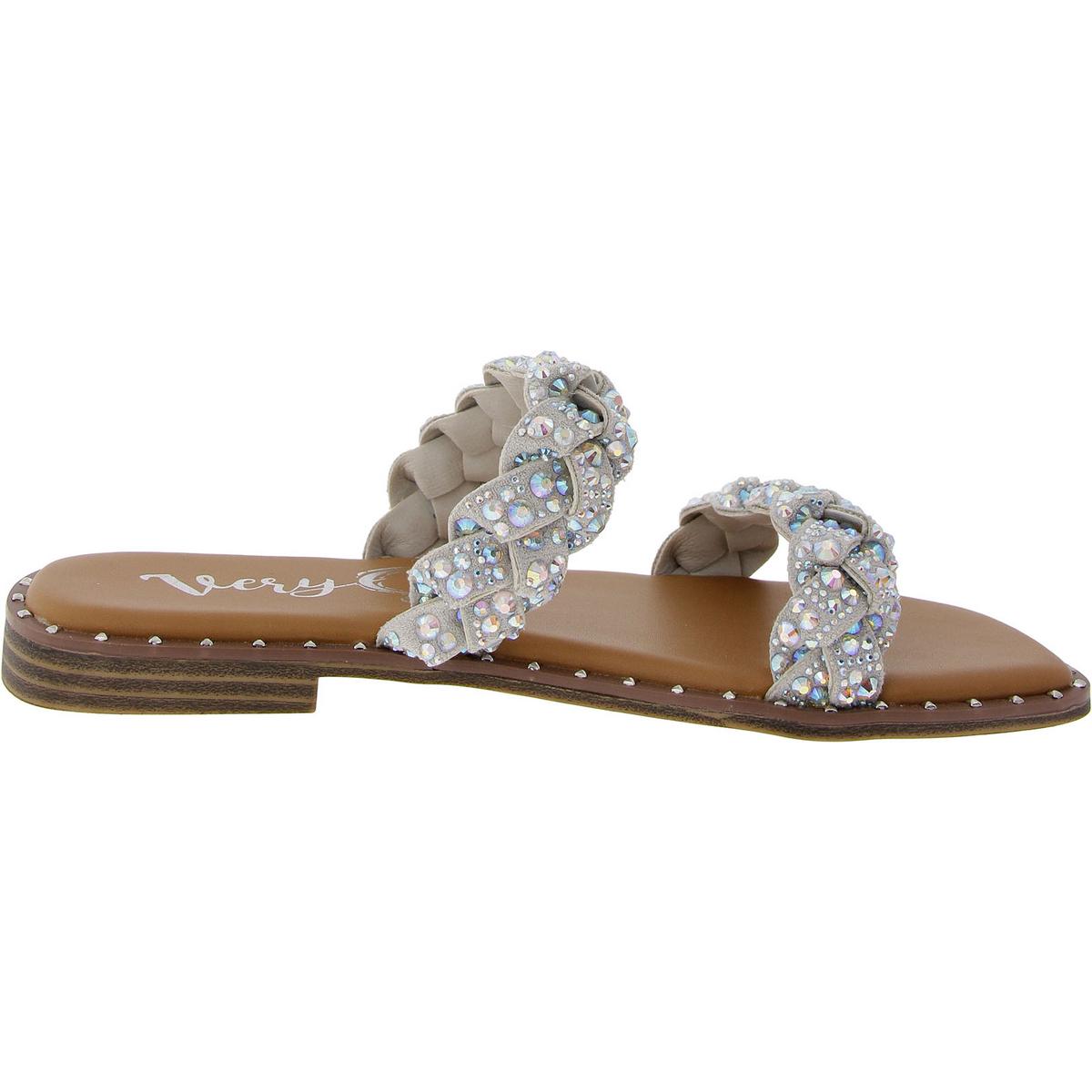 Twisty 2 Womens Rhinestone Embossed Slide Sandals