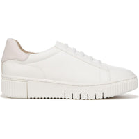 Tia Womens Perforated Faux Leather Slip-On Sneakers