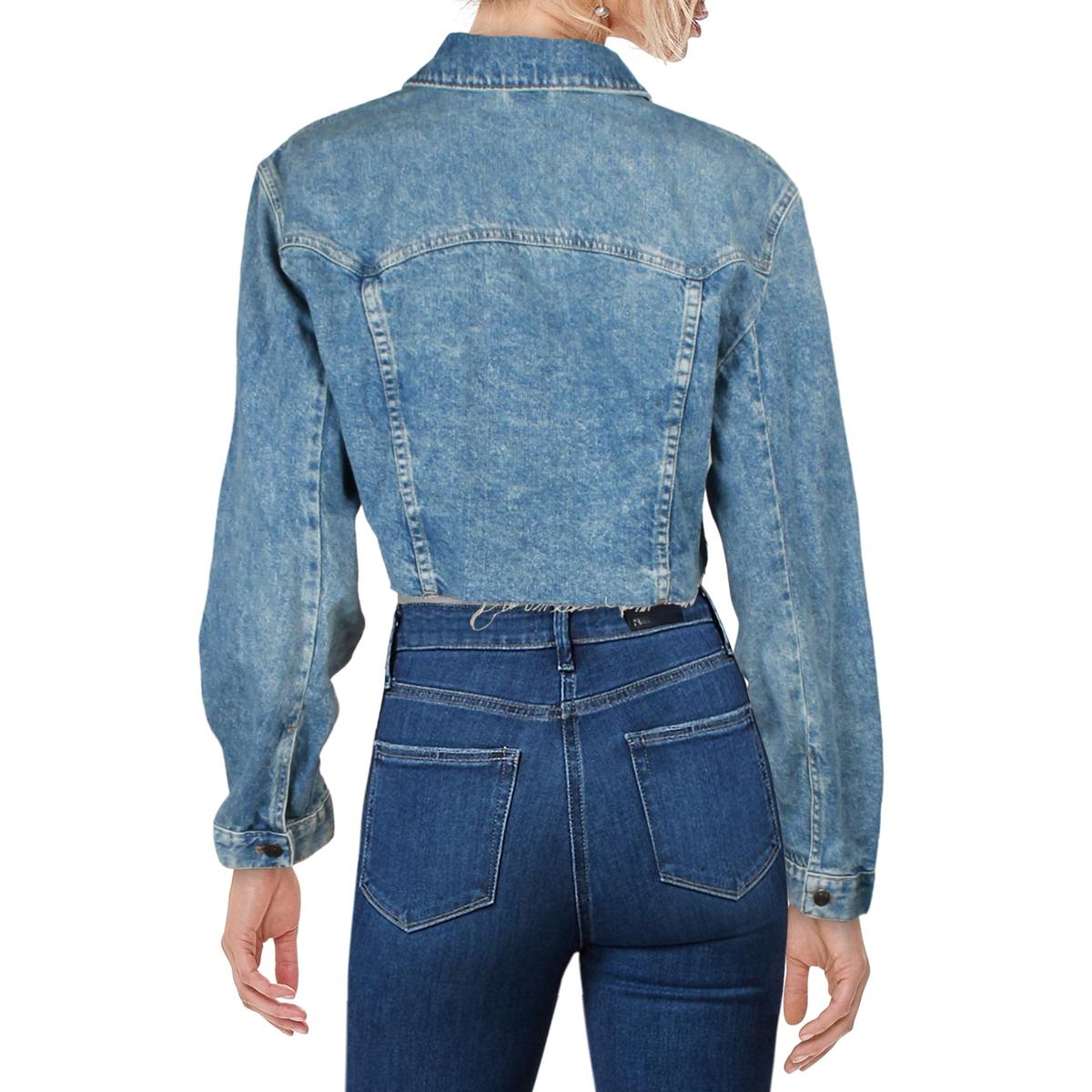 Womens Crop Denim Denim Jacket