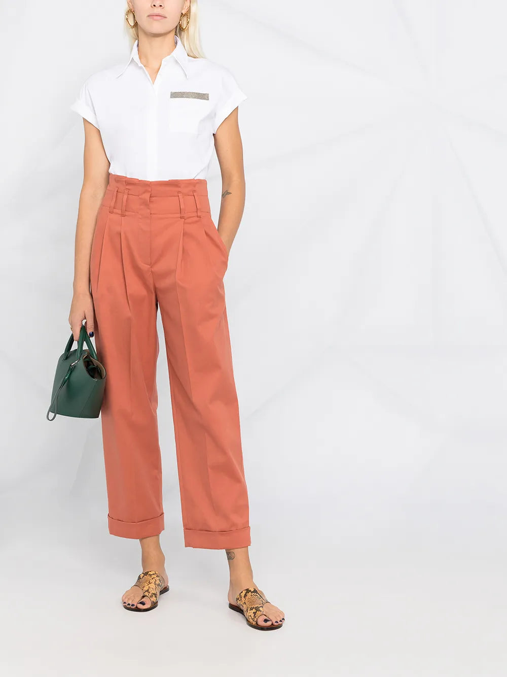 Brunello Cucinelli Cropped Straight-Leg Trousers