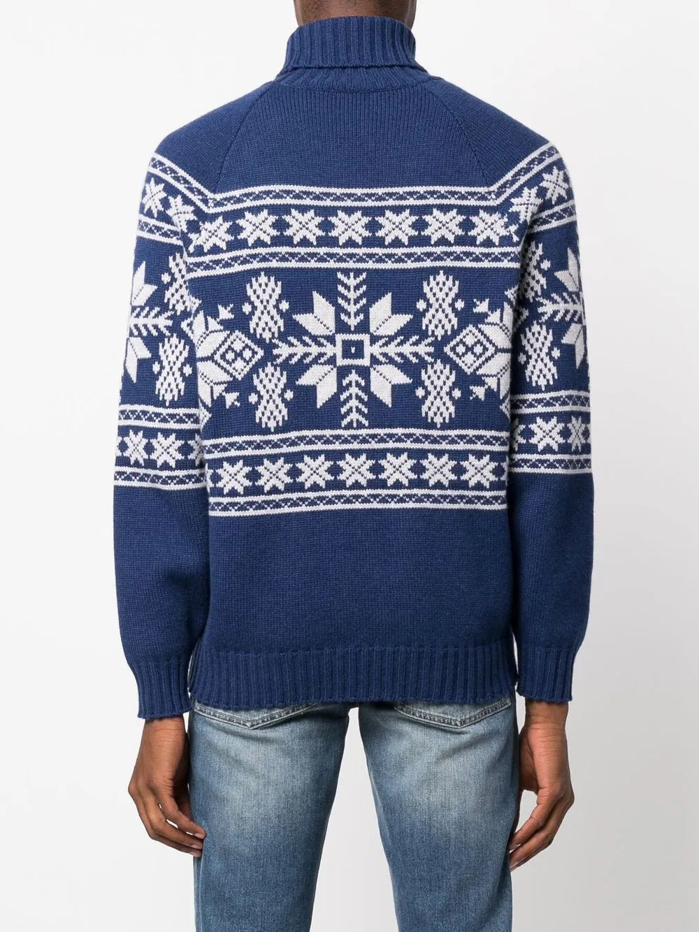 Brunello Cucinelli Brunello Cucinelli Jacquard-Pattern Cashmere Roll-Neck Jumper