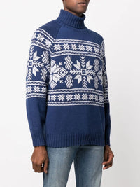 Brunello Cucinelli Brunello Cucinelli Jacquard-Pattern Cashmere Roll-Neck Jumper