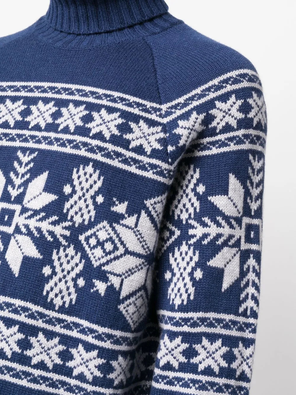 Brunello Cucinelli Brunello Cucinelli Jacquard-Pattern Cashmere Roll-Neck Jumper