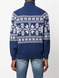 Brunello Cucinelli Brunello Cucinelli Jacquard-Pattern Cashmere Roll-Neck Jumper