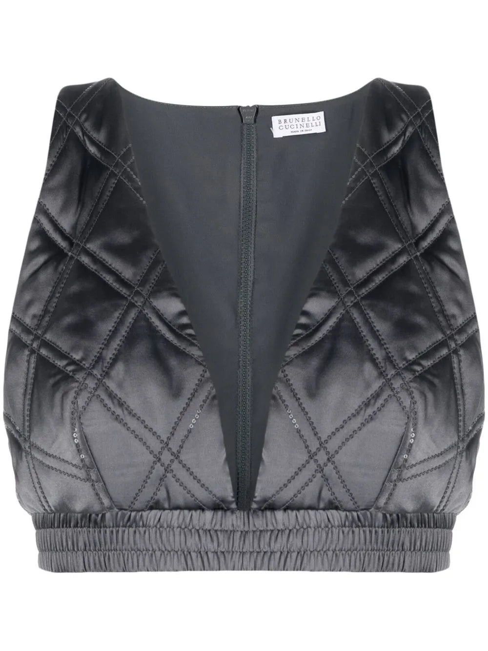 Brunello Cucinelli Brunello Cucinelli Quilted Cropped Top