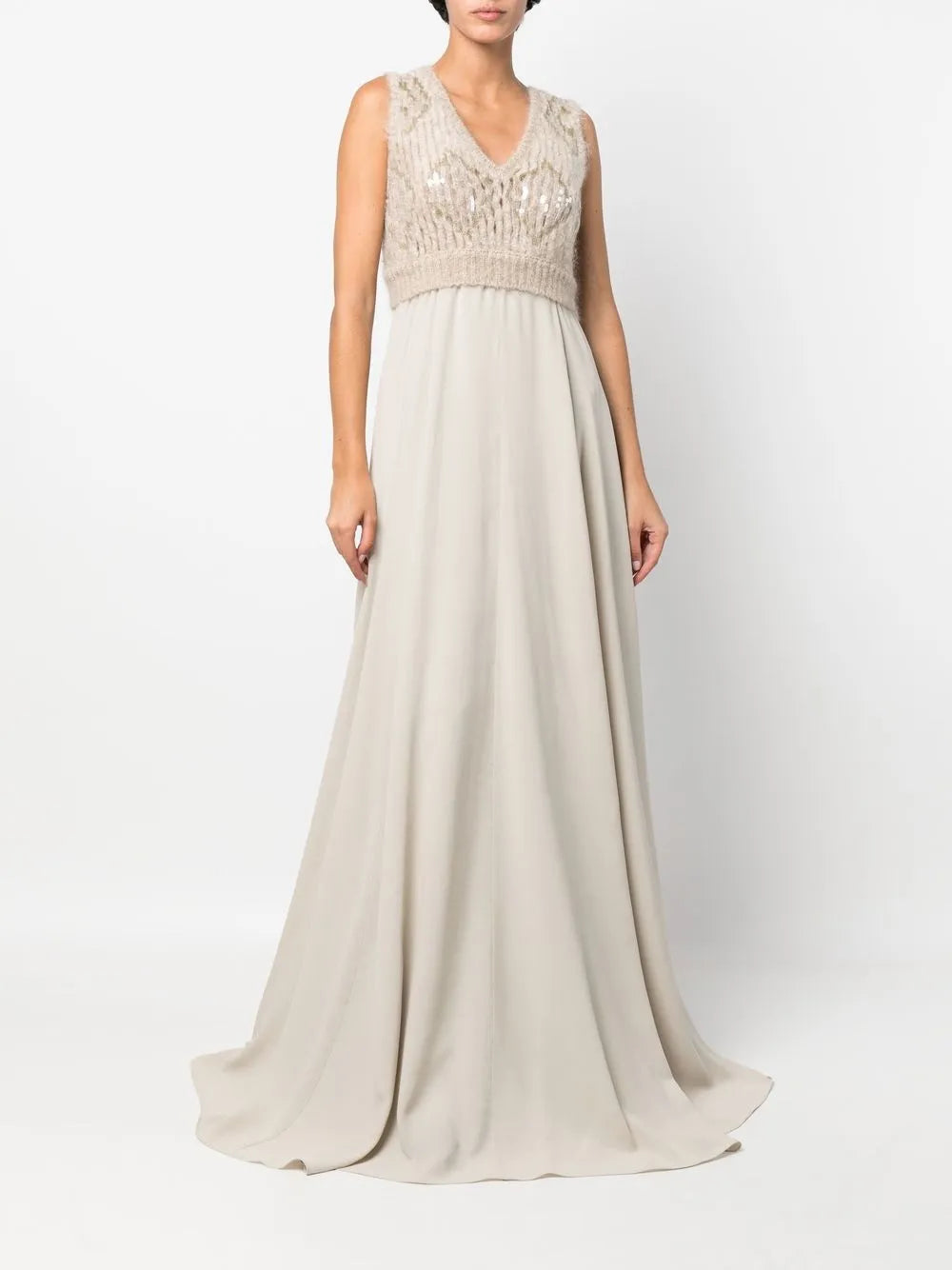 Brunello Cucinelli Brunello Cucinelli Sequin-Embellished Sleeveless Gown
