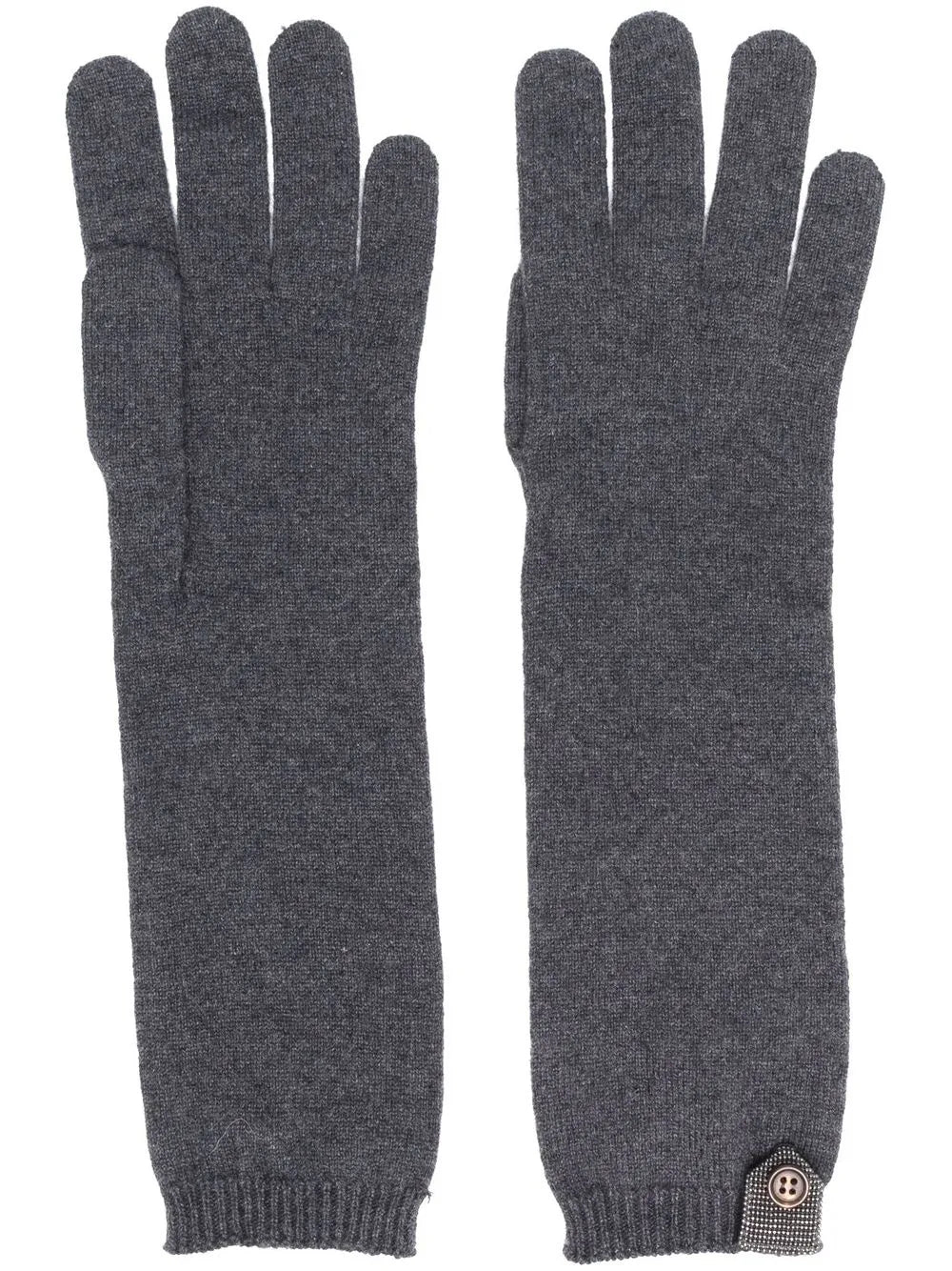 Brunello Cucinelli Elbow Length Cashmere-Knit Gloves