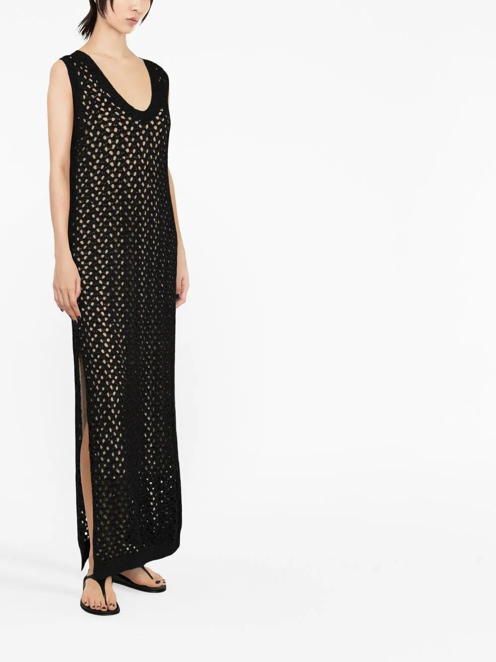 Brunello Cucinelli Brunello Cucinelli Open-Knit Maxi Dress