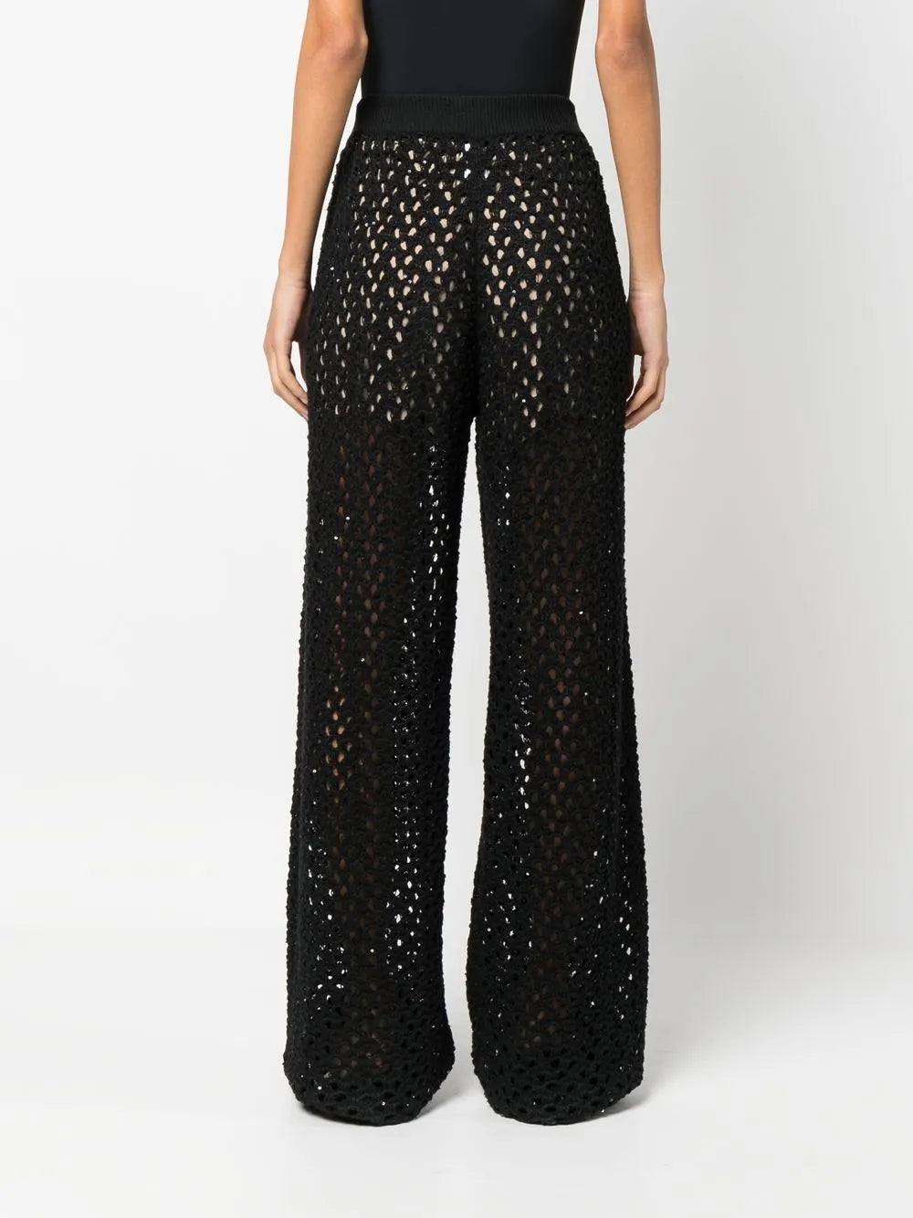 Brunello Cucinelli Brunello Cucinelli Open-Knit Wide-Leg Trousers