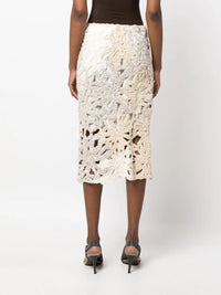 Brunello Cucinelli Brunello Cucinelli Embellished Crochet-Knit Skirt