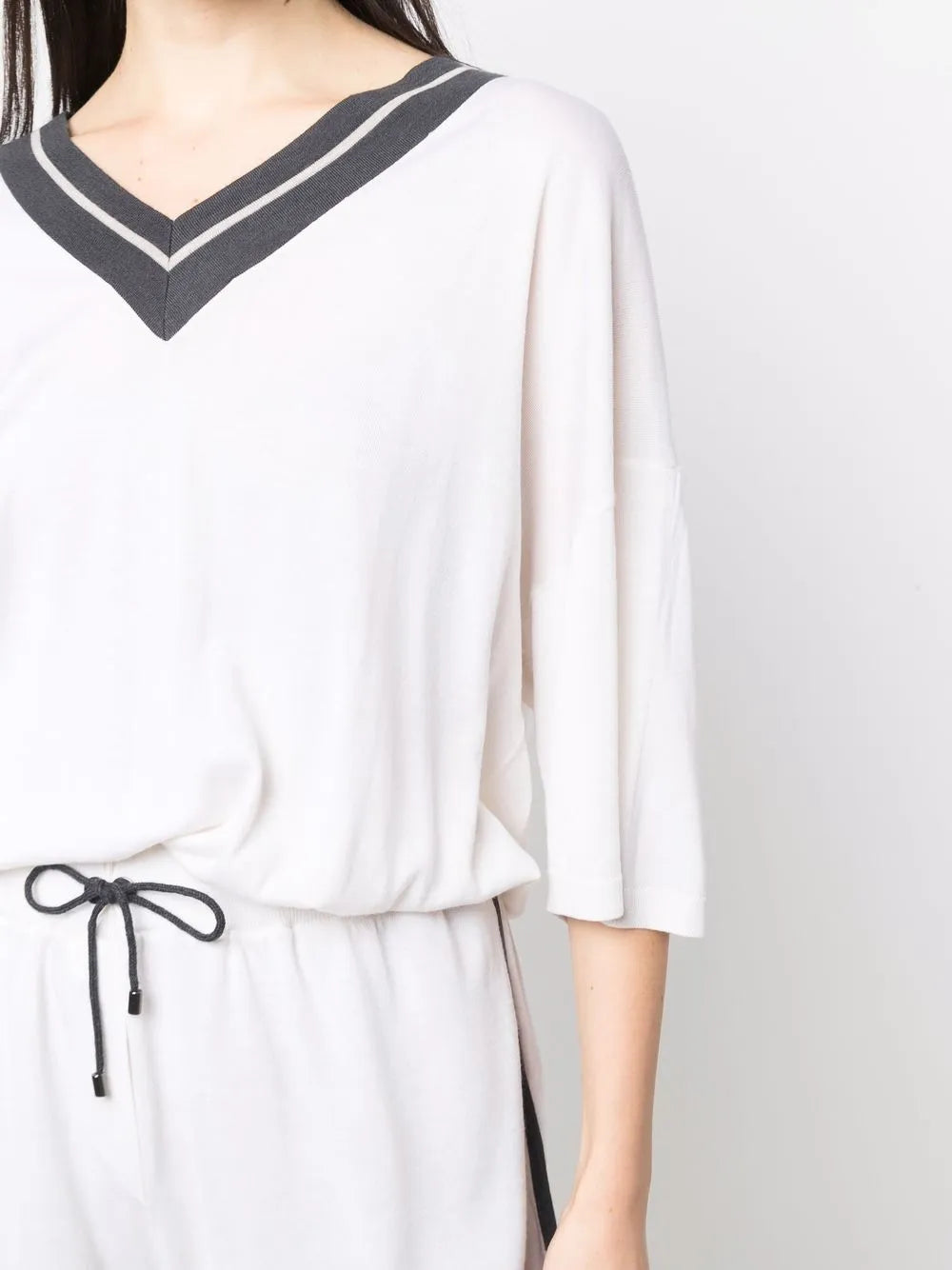 Brunello Cucinelli Brunello Cucinelli V-Neck Fine-Knit Top