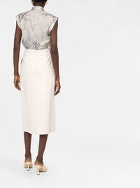 Brunello Cucinelli Brunello Cucinelli Abstract-Print Silk Blouse