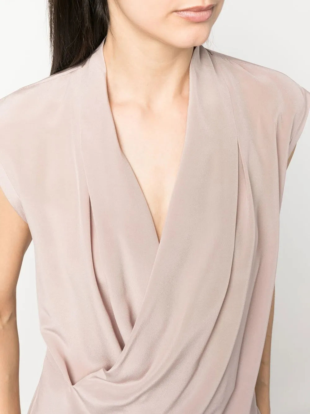 Brunello Cucinelli Brunello Cucinelli Wrap-Front Silk Blouse