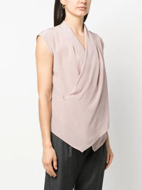 Brunello Cucinelli Brunello Cucinelli Wrap-Front Silk Blouse