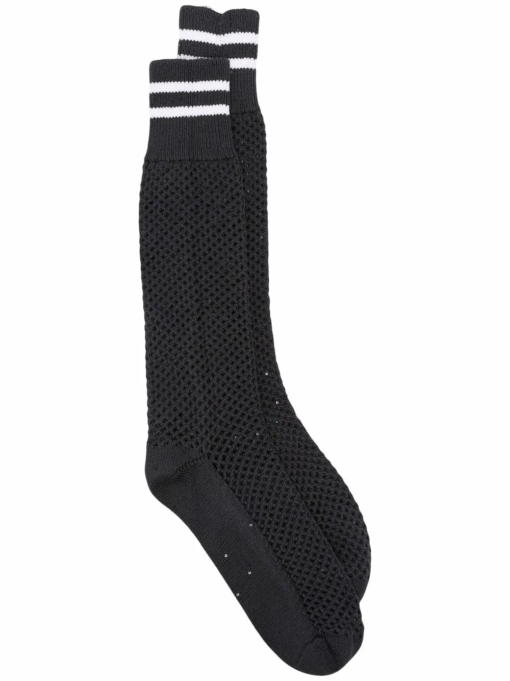 Brunello Cucinelli Striped Edge Mesh Socks