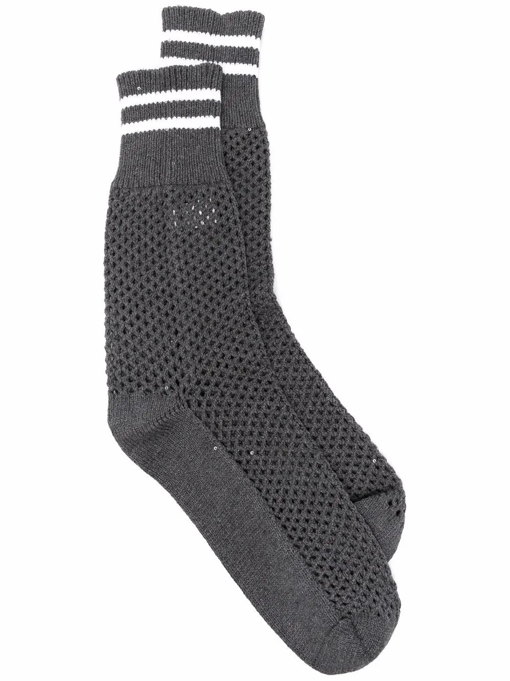 Brunello Cucinelli Striped Edge Mesh Socks