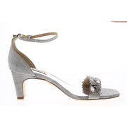 Jackie Womens Jeweled Ankle Strap Heel Sandals