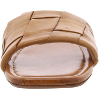 Portland Womens Leather Open Toe Slide Sandals