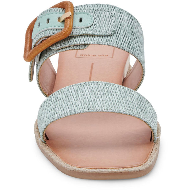 Peio  Womens Woven Two Band Slide Sandals