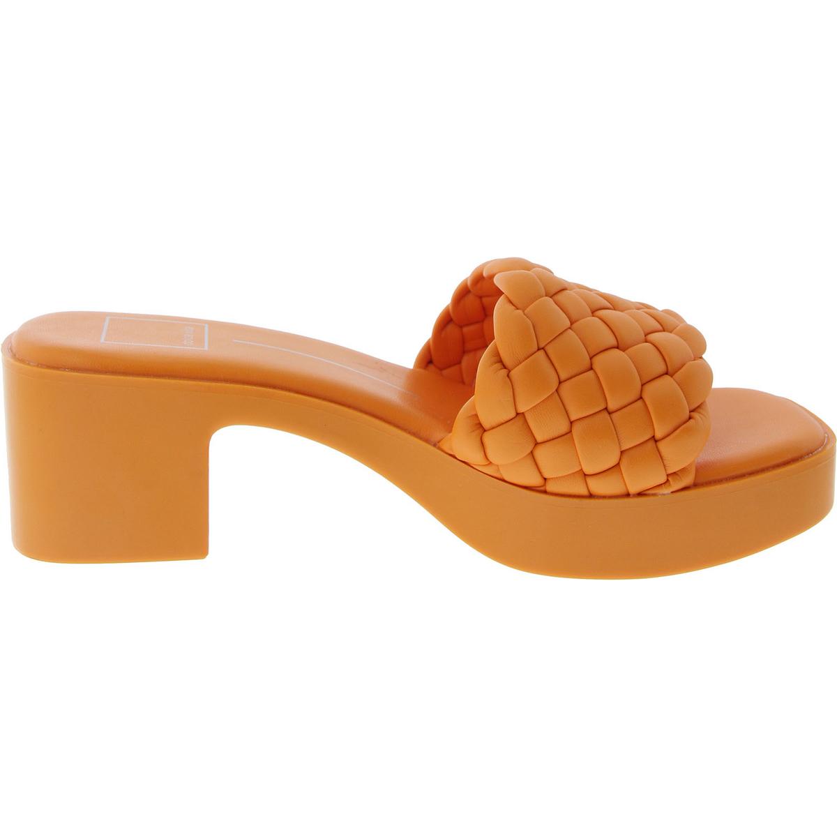 GOLDY Womens Faux Leather Slip On Mule Sandals