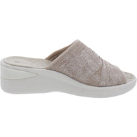Smile II Womens Slip On Wedge Sandals