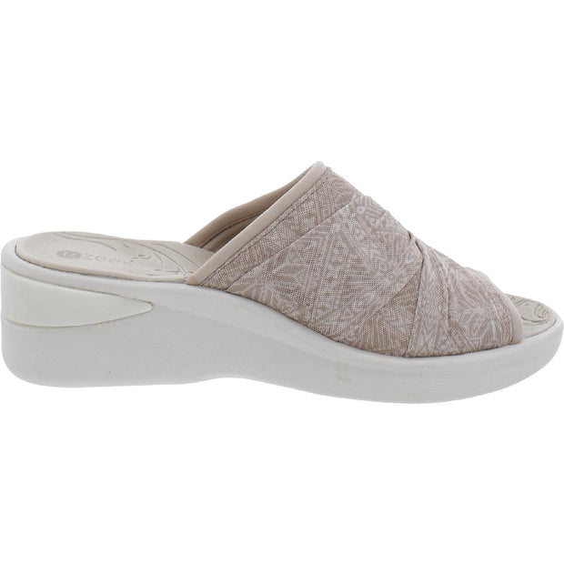 Smile II Womens Slip On Wedge Sandals