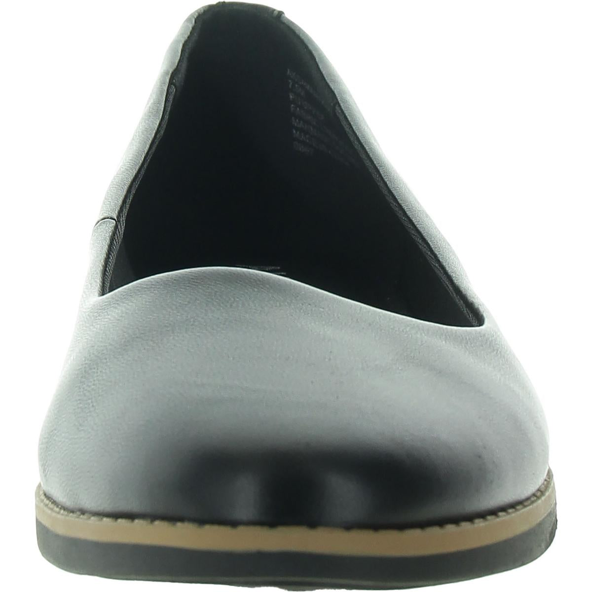 Samantha Womens Padded Insole Faux Leather Wedge Heels