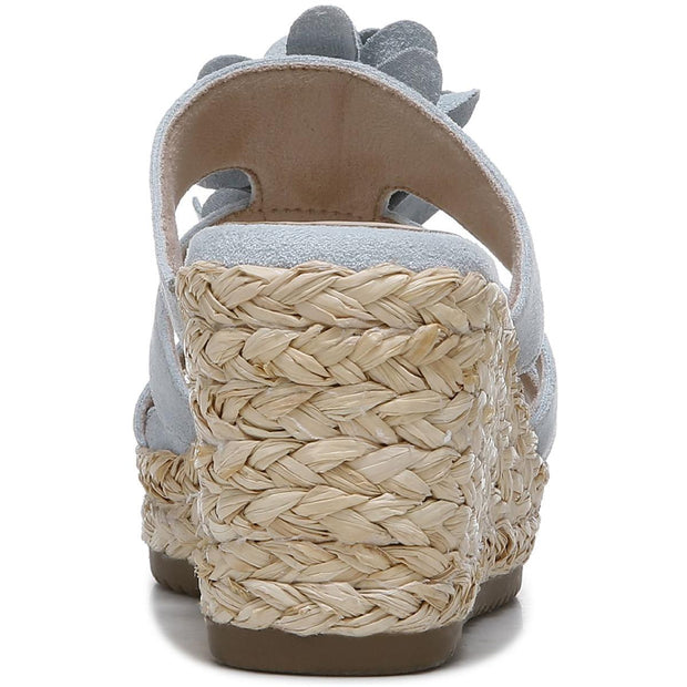 Oodles-Flwr Womens Slip On Wedge Sandals