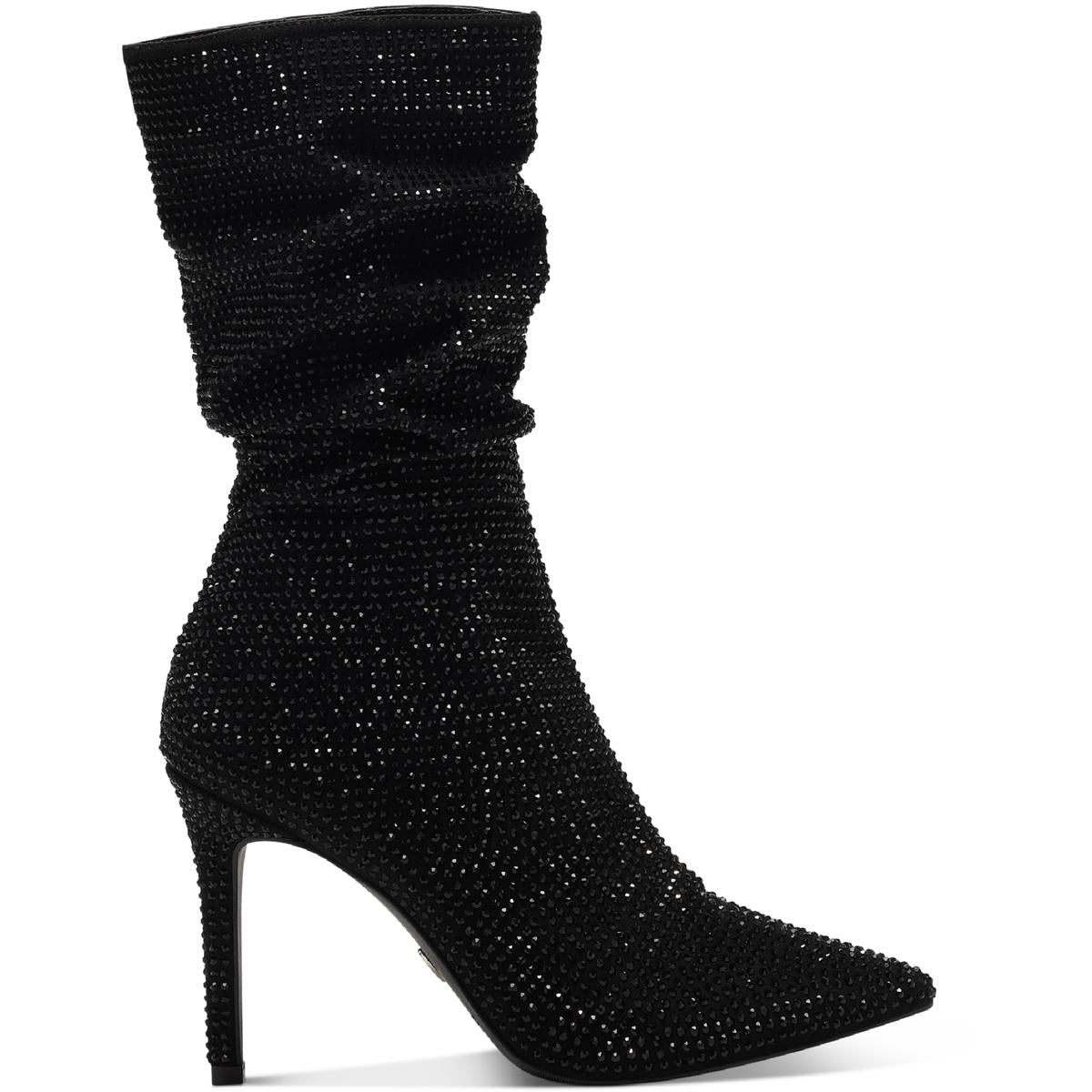 Raquell Womens Rhinestone Manmade Mid-Calf Boots