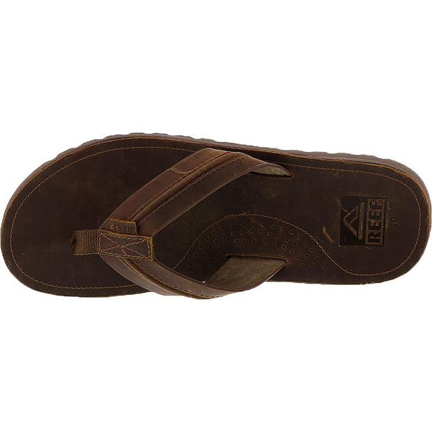 Voyage Lux Mens Leather Flat Thong Sandals