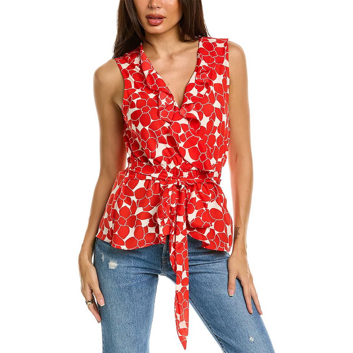 Womens Floral Print Chiffon Blouse