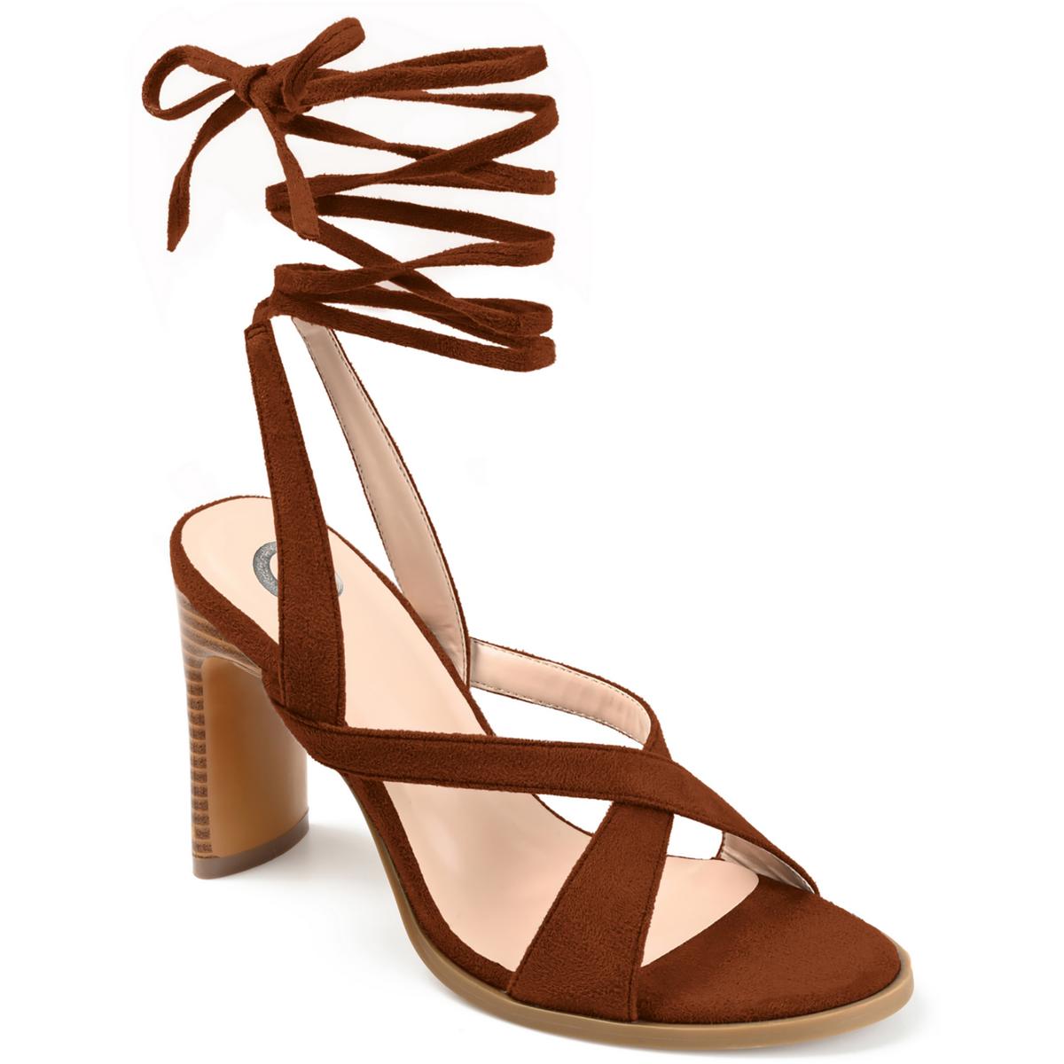 Adalee Womens Faux Suede Criss-Cross Front Pumps
