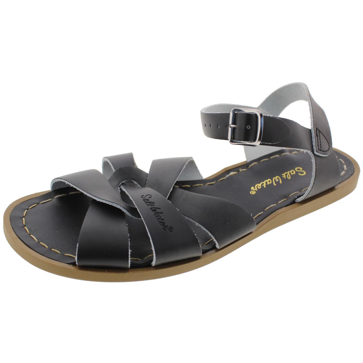 Womens Faux Leather Flat Sandals