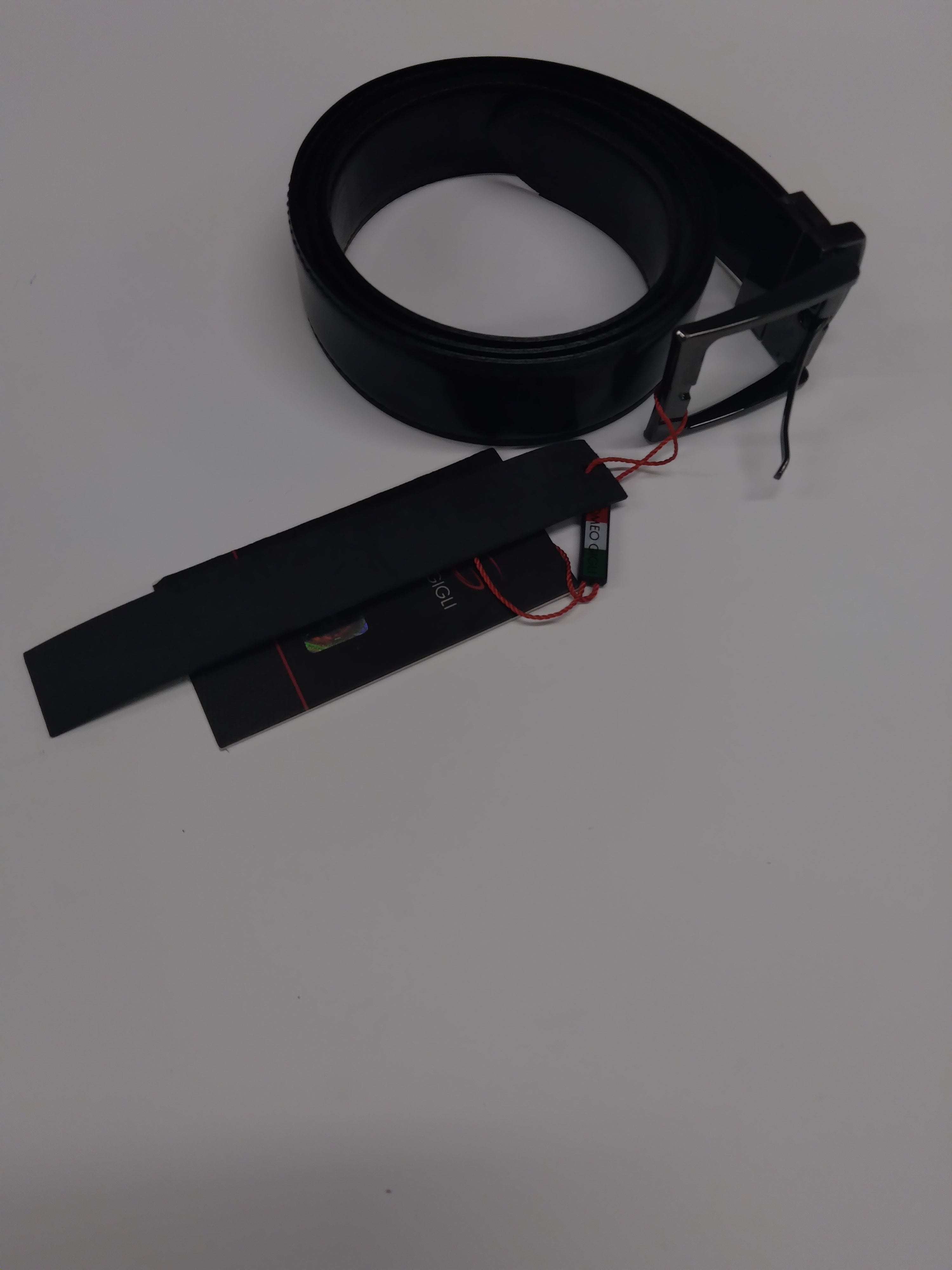 Romeo Gigli C956/3R NERO.MORO Black/Brown Leather Adjustable Mens Belt