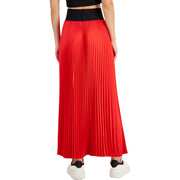 Regiani Womens Textured Long Pleated Skirt
