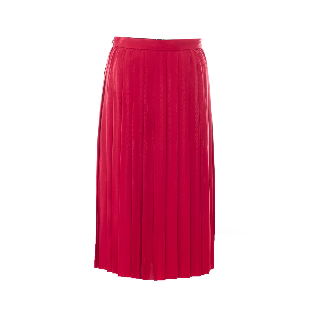 Gucci Gucci Women Interlocking G Chain Silk Jacquard Midi Skirt
