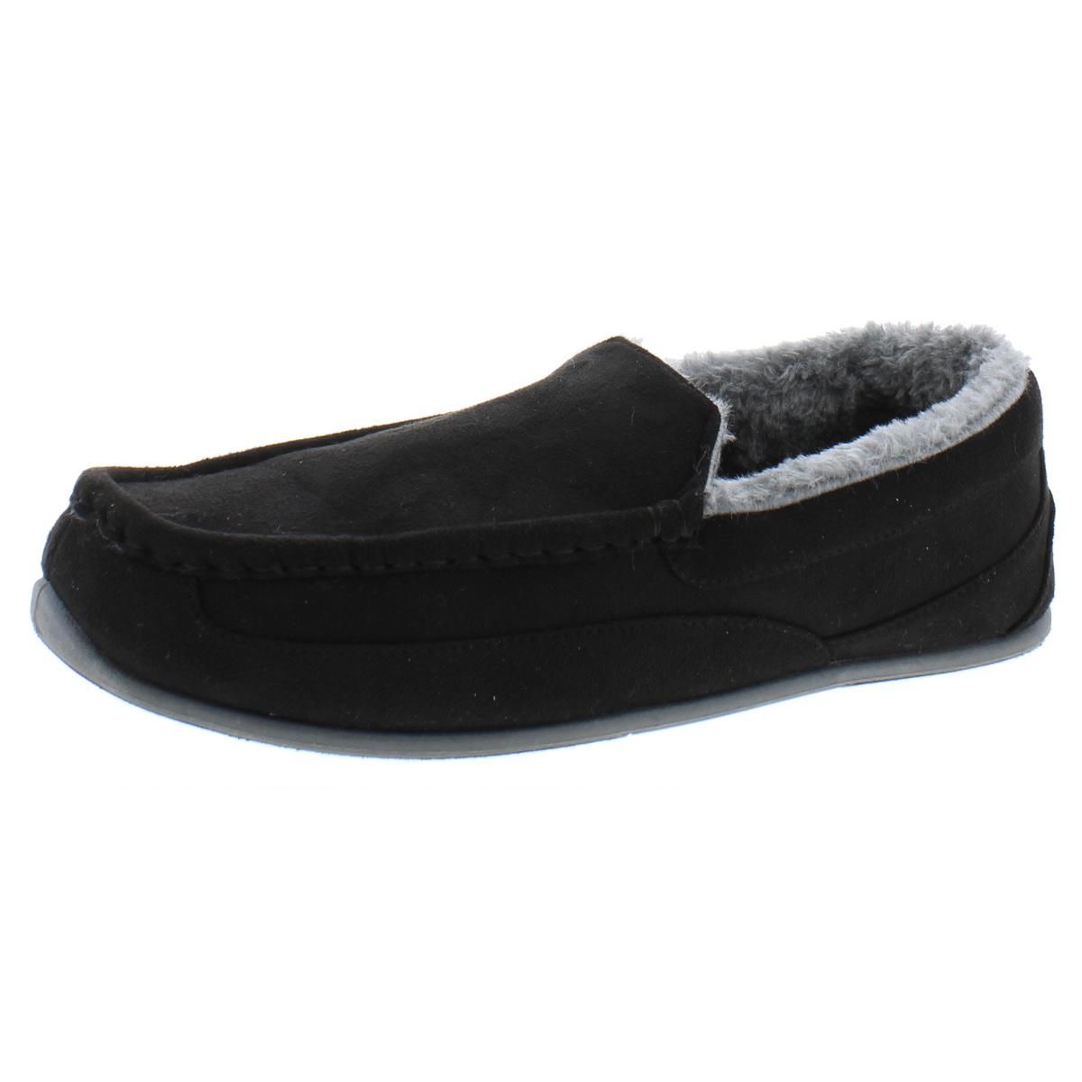 Spun Mens Comfort Insole Faux Fur Lined Loafer Slippers