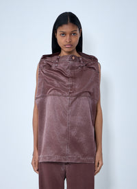 Issey Miyake Issey Miyake Women Satin Denim Sleeveless Top