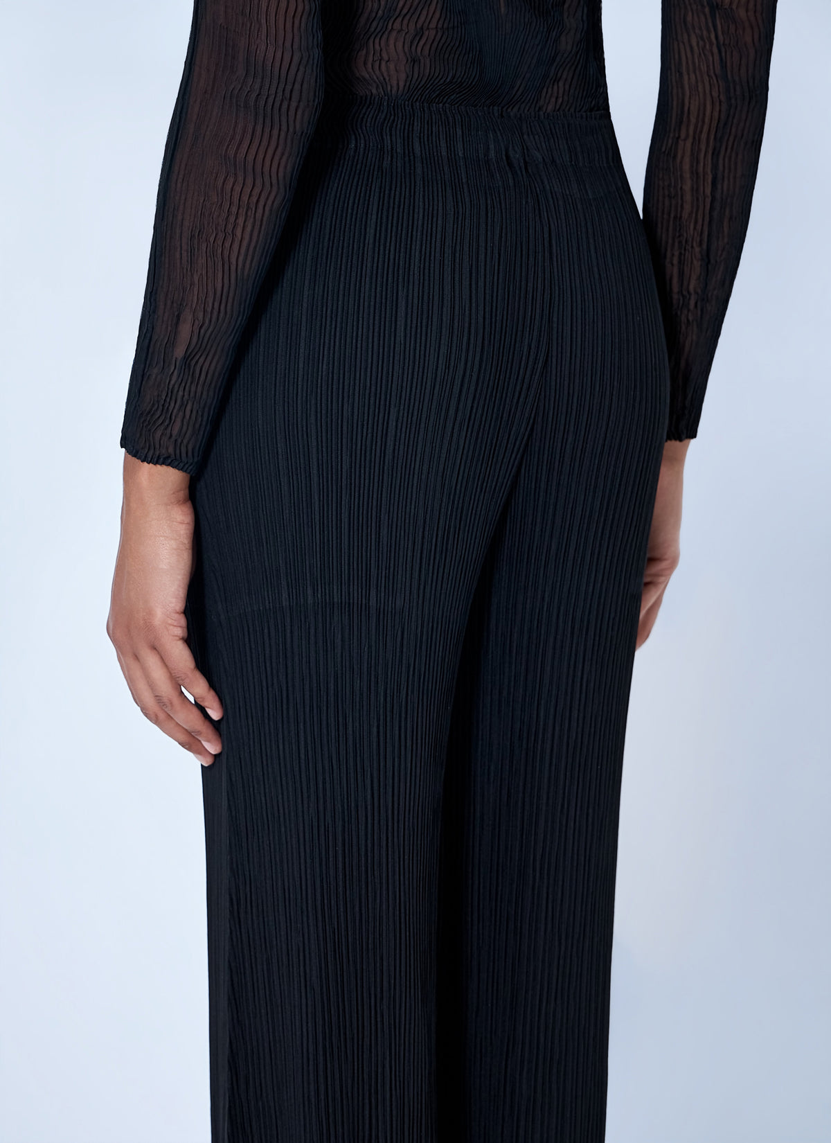 Issey Miyake Issey Miyake Women Hatching Pleats Pants
