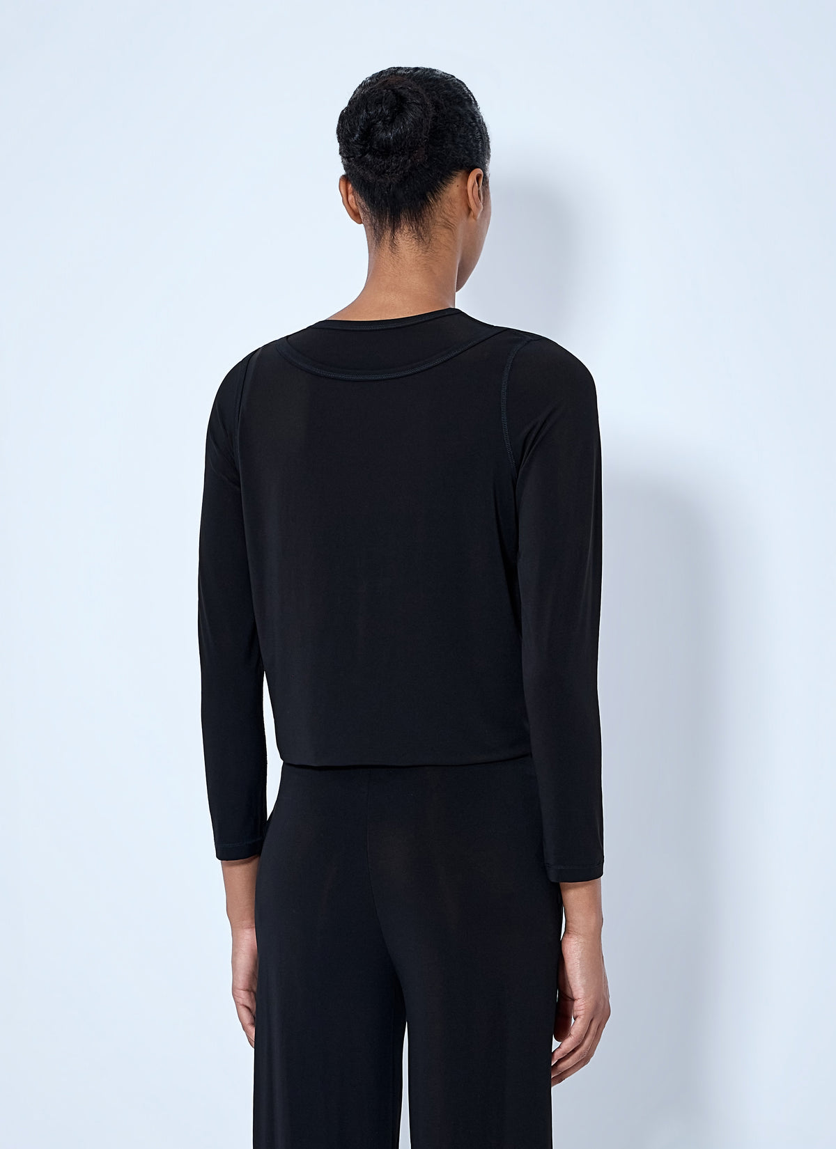 Issey Miyake Women Long Sleeve Cropped Top