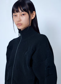 Issey Miyake Issey Miyake Women Kone Kone Ribbed Knitted Jacket