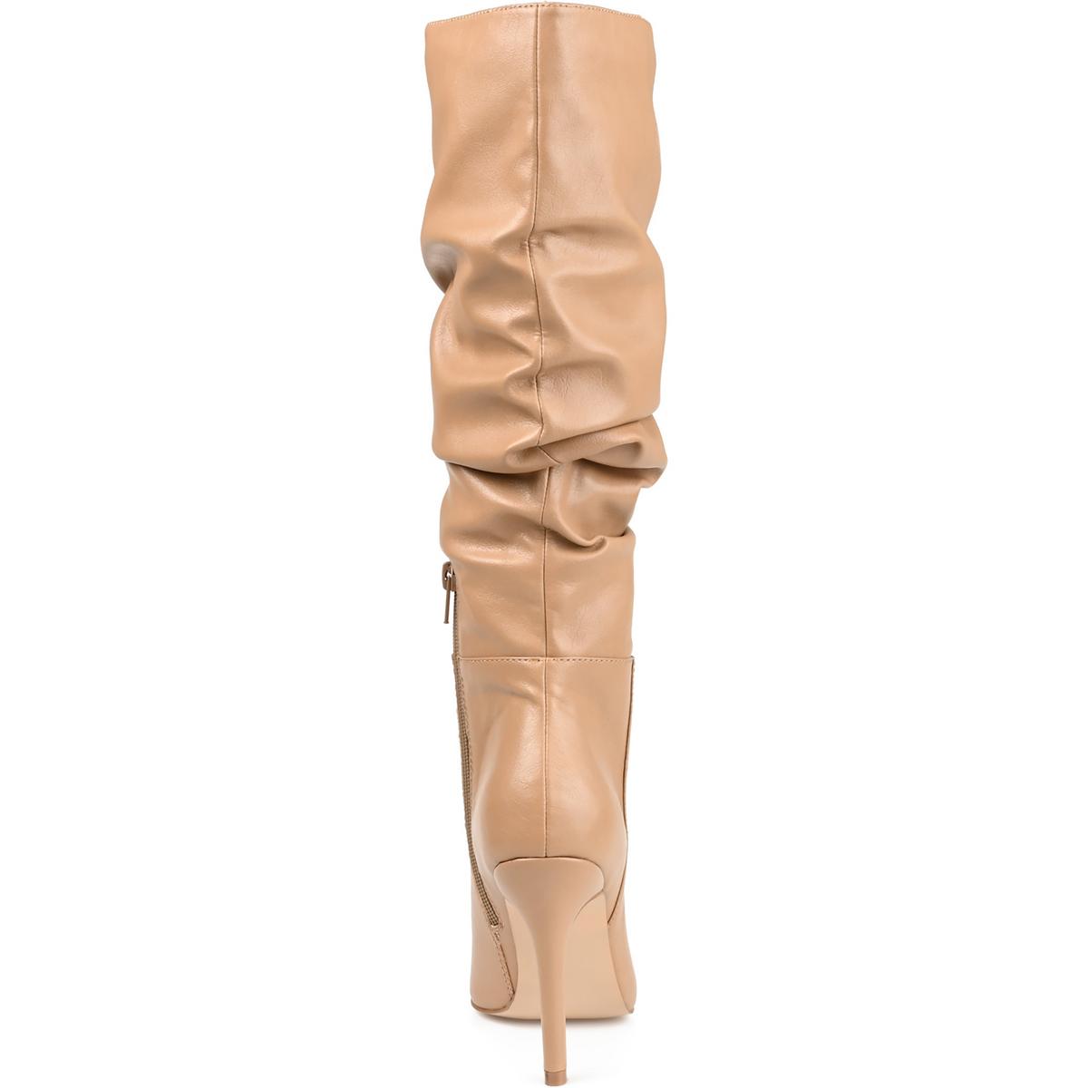 Sarie Womens Faux Leather Slouchy Knee-High Boots