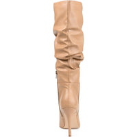 Sarie Womens Faux Leather Slouchy Knee-High Boots