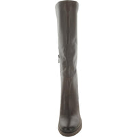 Genn-Align Womens Zipper Leather Knee-High Boots